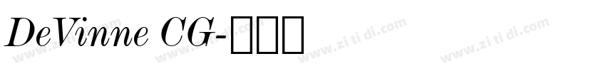 DeVinne CG字体转换 DeVinne CG字体转换
